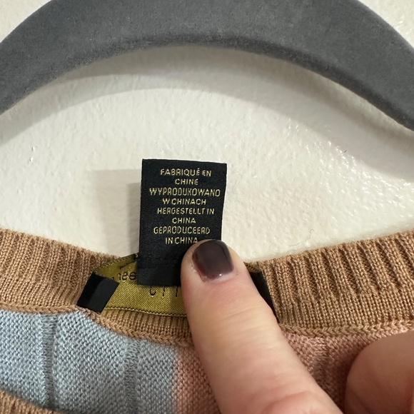 House of Harlow Striped Sleeveless Sweater/Top Metallic Detail, Size XL - Picture 5 of 6